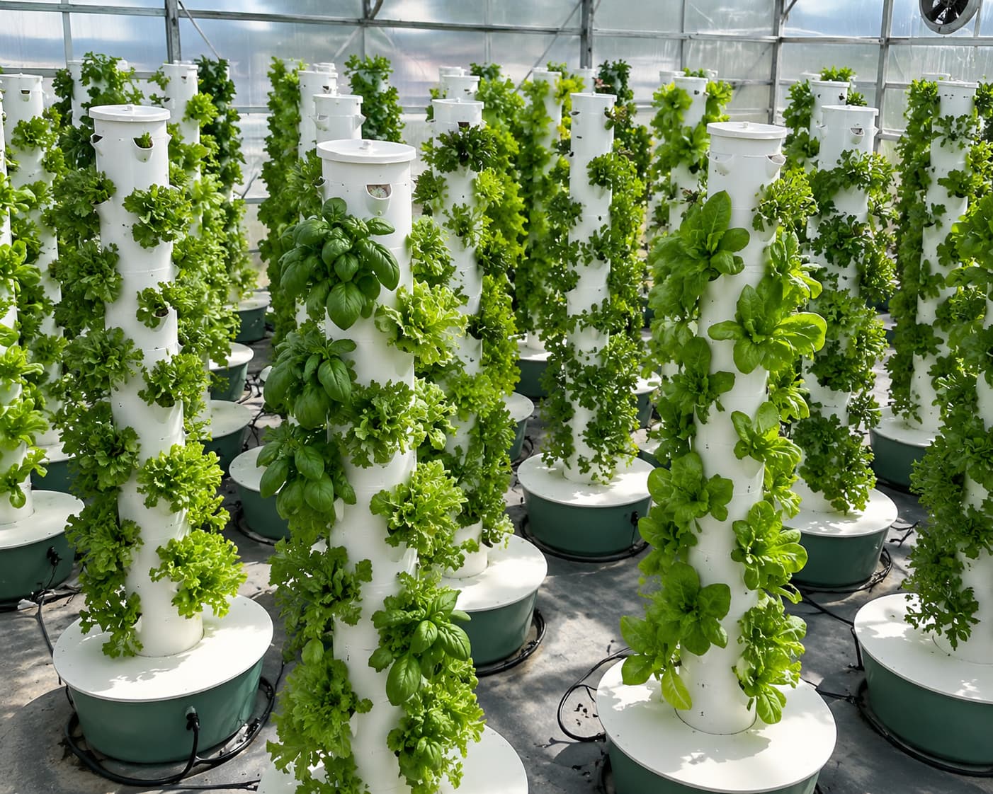 Pruning detail in the aeroponic bay